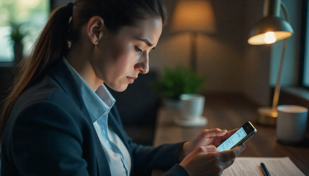 A women looking up a personal injury attorney for help with her claim in Houston